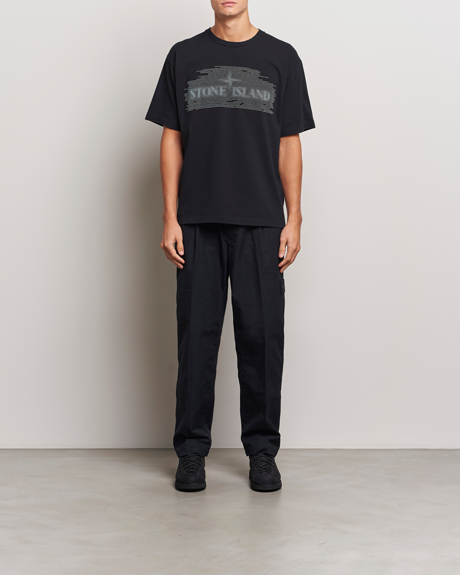 Hombres | Camisetas | Stone Island | Garment Dyed Embroidery Logo T-Shirt Black