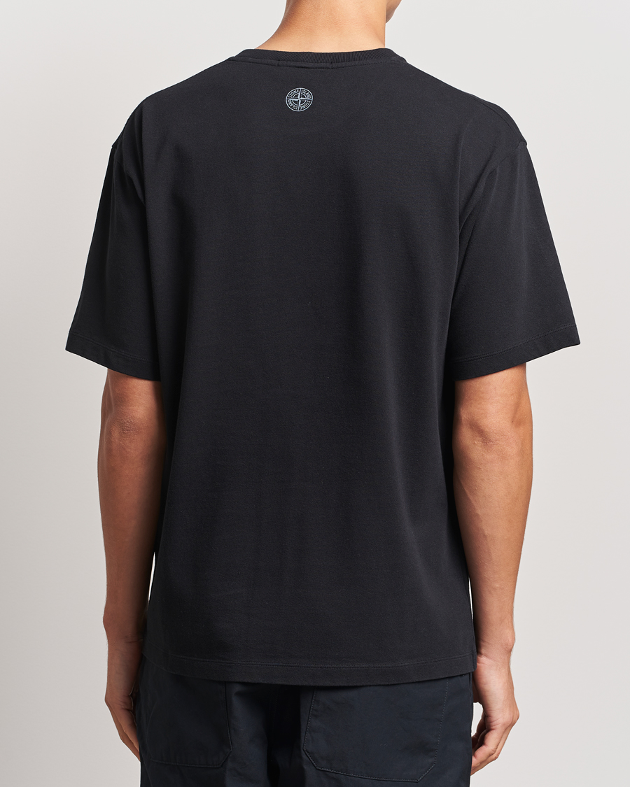Hombres | Camisetas | Stone Island | Garment Dyed Embroidery Logo T-Shirt Black