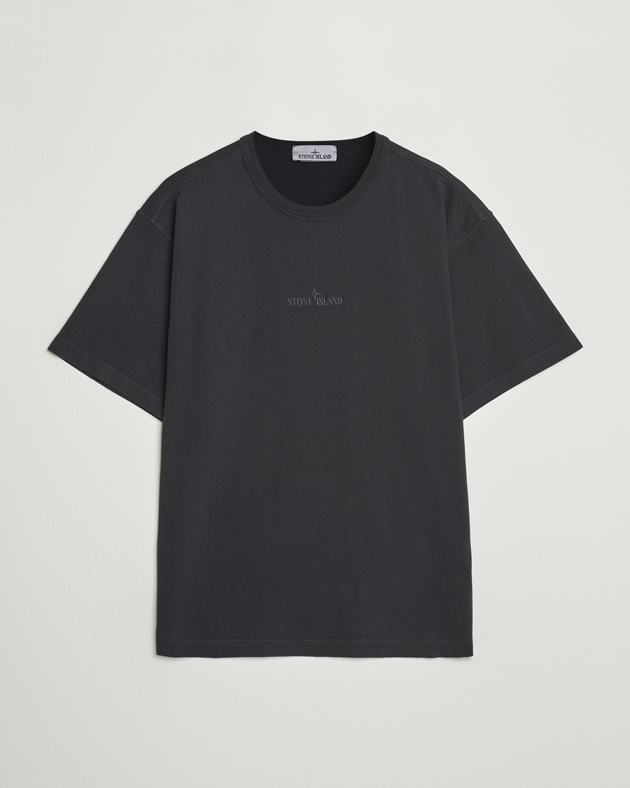 Hombres | Camisetas | Stone Island | Old Dyed Cotton Logo T-Shirt Black