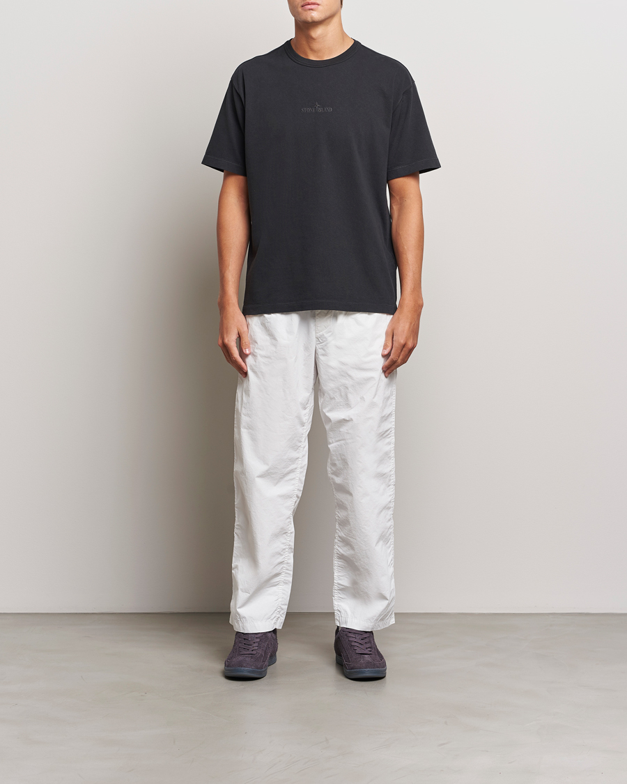 Hombres | Camisetas | Stone Island | Old Dyed Cotton Logo T-Shirt Black