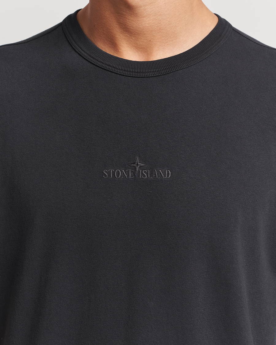 Hombres | Camisetas | Stone Island | Old Dyed Cotton Logo T-Shirt Black