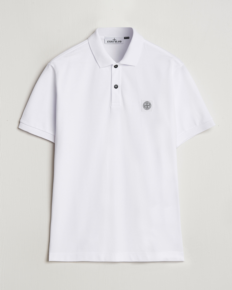 Hombres | Polos | Stone Island | Cotton Pique Polo White
