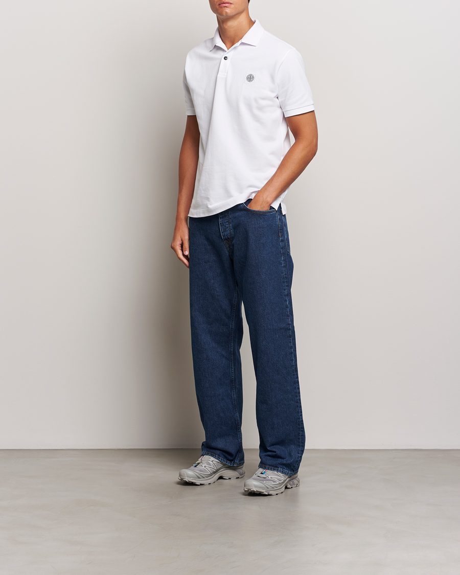Hombres | Polos | Stone Island | Cotton Pique Polo White
