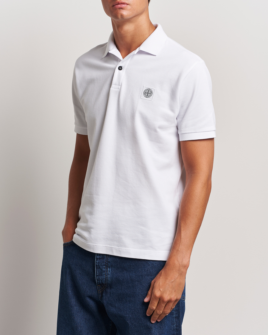 Hombres | Polos | Stone Island | Cotton Pique Polo White