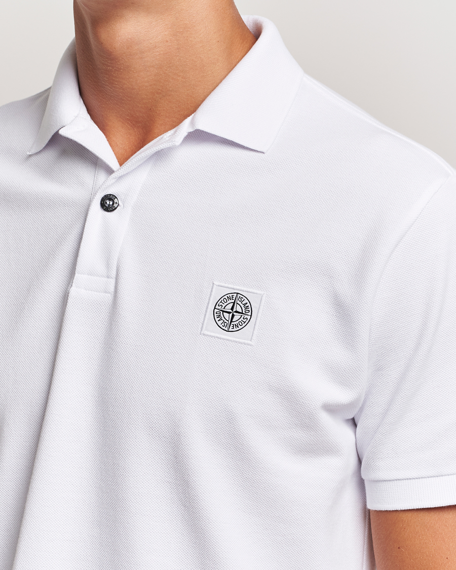 Hombres | Polos | Stone Island | Cotton Pique Polo White