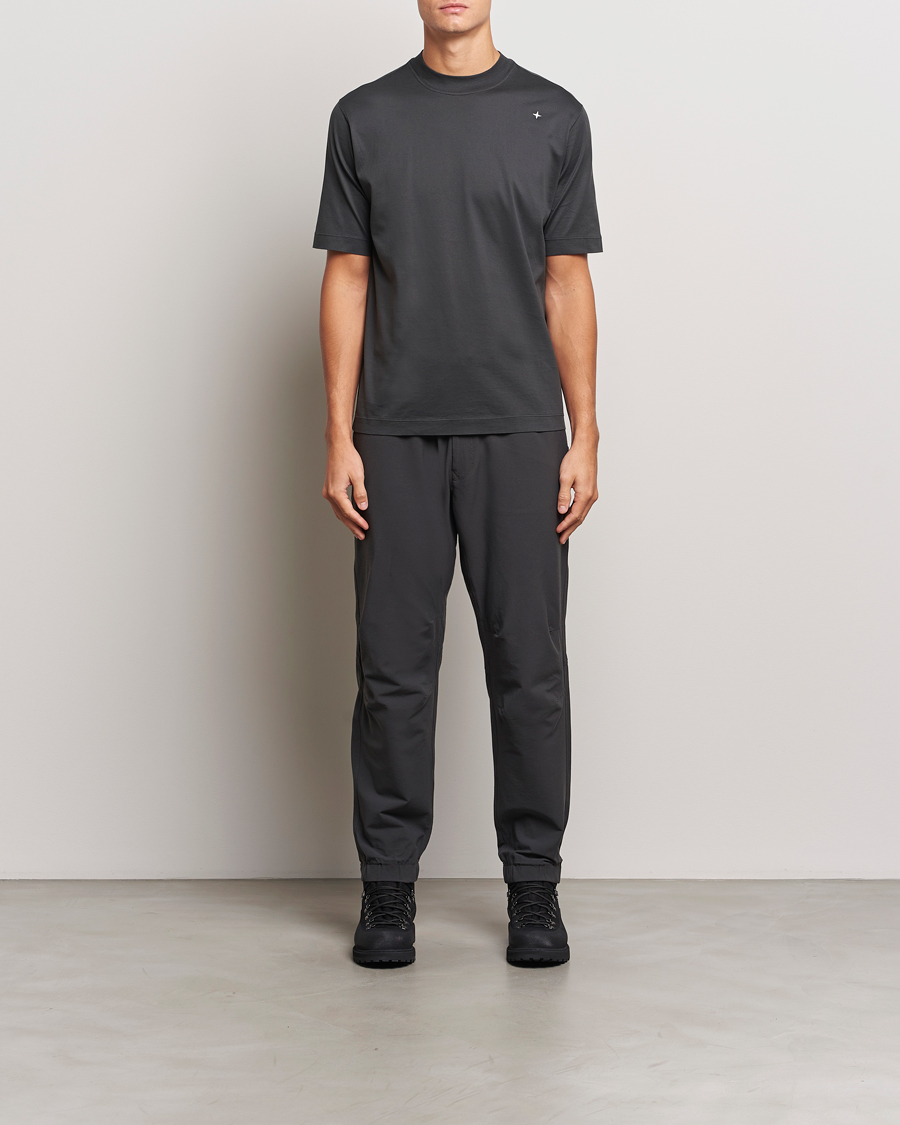 Hombres | Camisetas | Stone Island | Stellina Mercerized Cotton T-Shirt Lead Grey