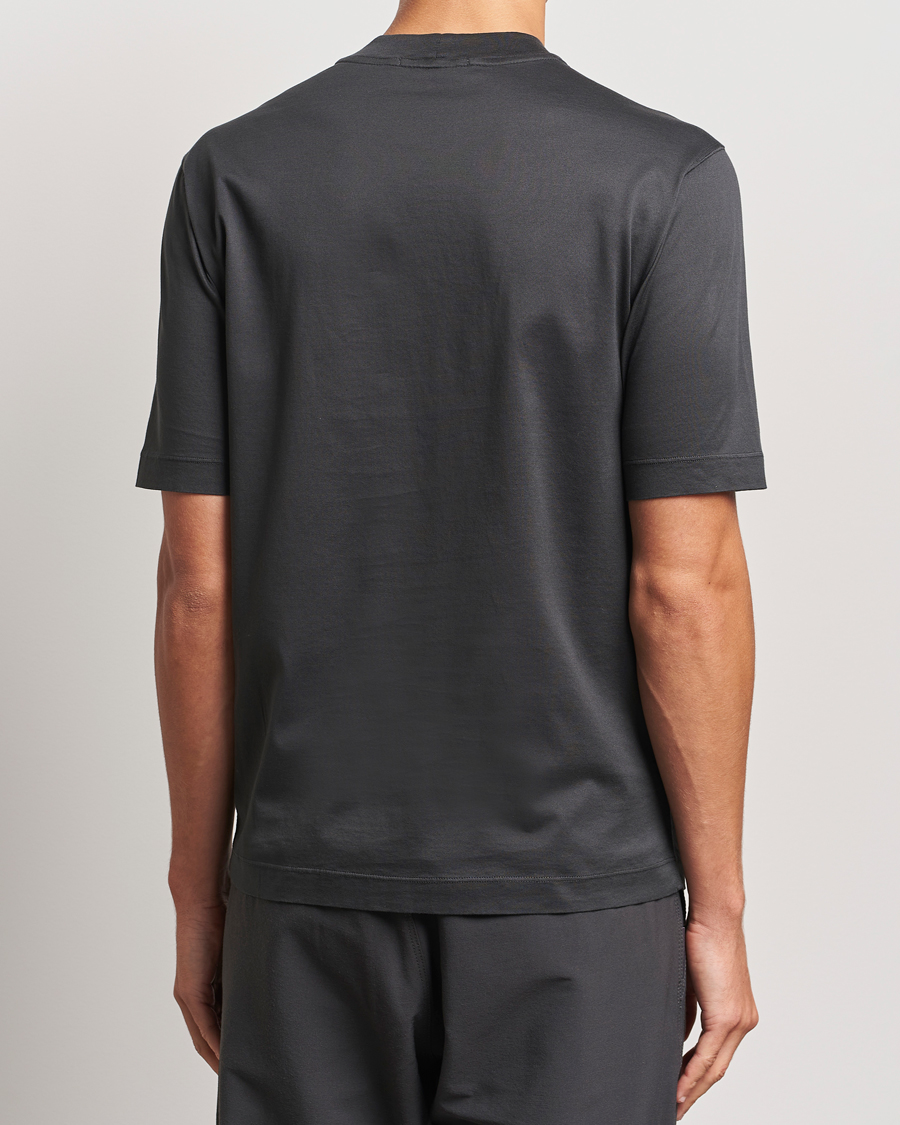 Hombres | Camisetas | Stone Island | Stellina Mercerized Cotton T-Shirt Lead Grey