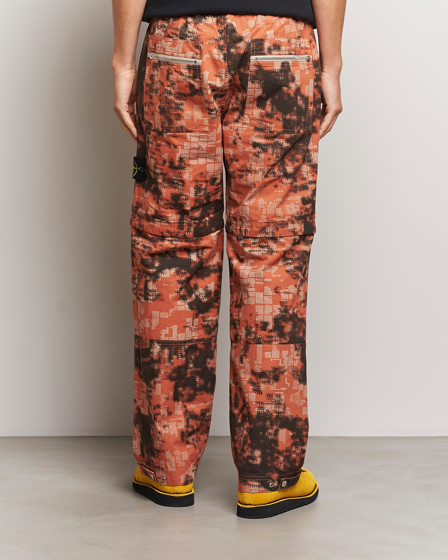 Hombres | Pantalones | Stone Island | Brused Cotton Canvas Camo Cargo Pants Orange