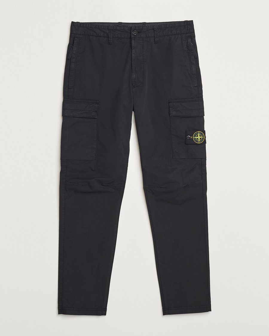 Hombres | Pantalones | Stone Island | Stretch Cotton Gabardine Trousers Black