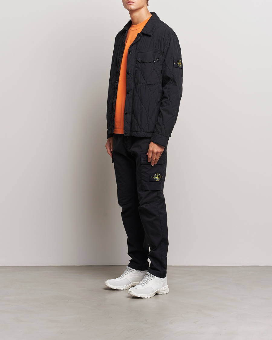 Hombres | Pantalones | Stone Island | Stretch Cotton Gabardine Trousers Black