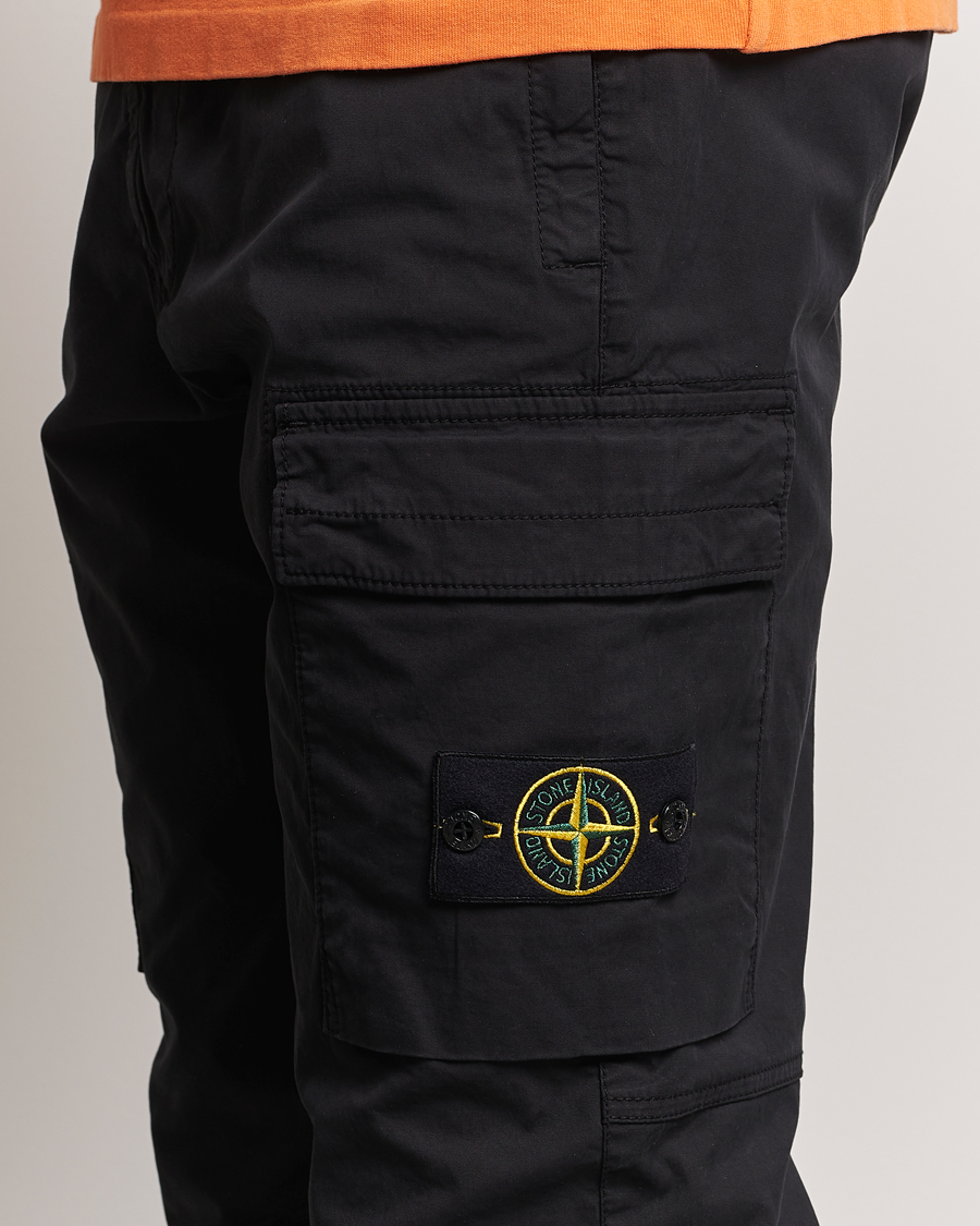 Hombres | Pantalones | Stone Island | Stretch Cotton Gabardine Trousers Black