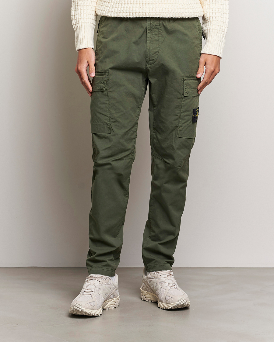 Hombres | Pantalones | Stone Island | Stretch Cotton Gabardine Trousers Musk