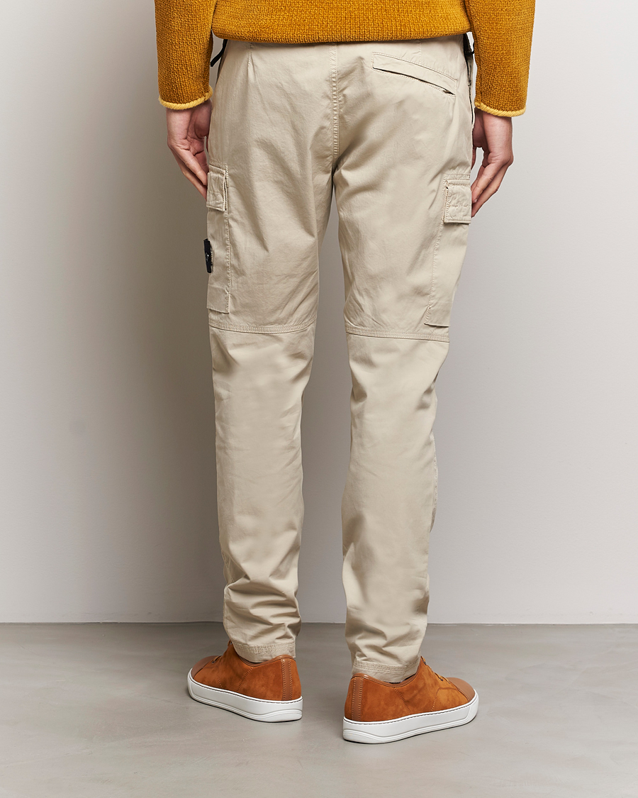 Hombres | Pantalones | Stone Island | Stretch Cotton Gabardine Trousers Plaster