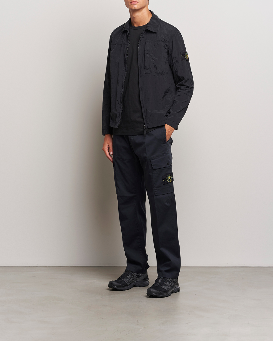 Hombres | Pantalones | Stone Island | Cotton Satin Cargo Pants Navy Blue