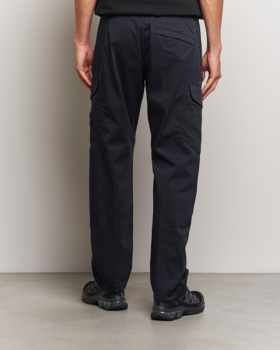 Hombres | Pantalones | Stone Island | Cotton Satin Cargo Pants Navy Blue