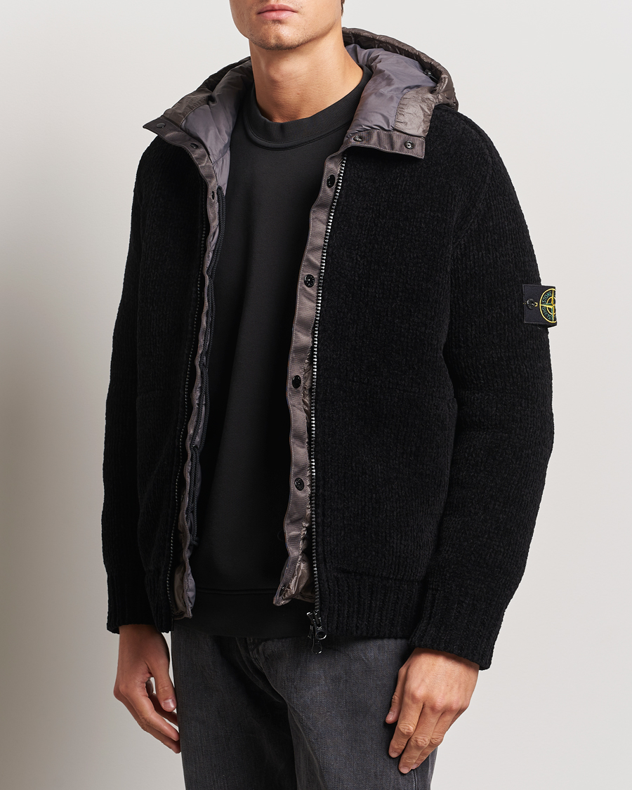 Hombres | Abrigos y chaquetas | Stone Island | Presidents Knit Down Liner Hood Black