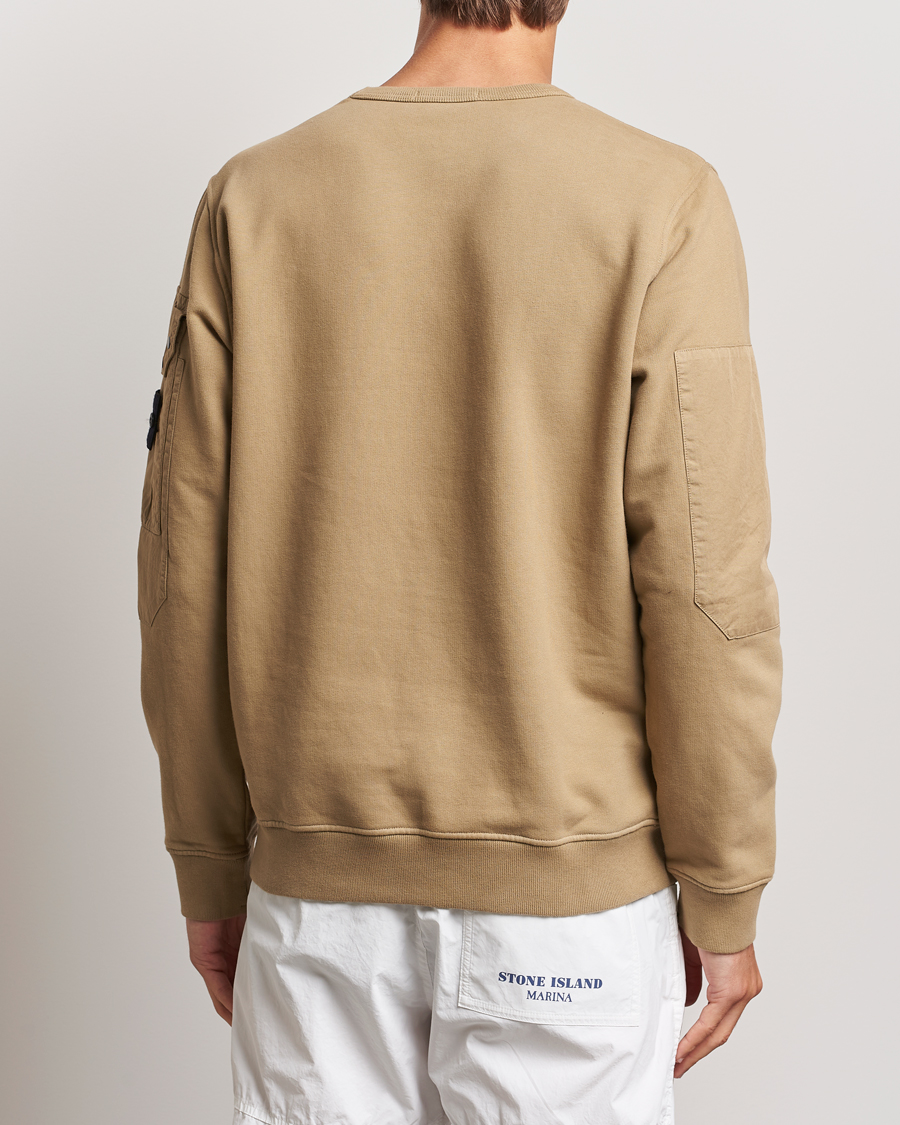 Hombres | Jerséis y prendas de punto | Stone Island | Brushed Cotton Fleece Sweatshirt Biscuit