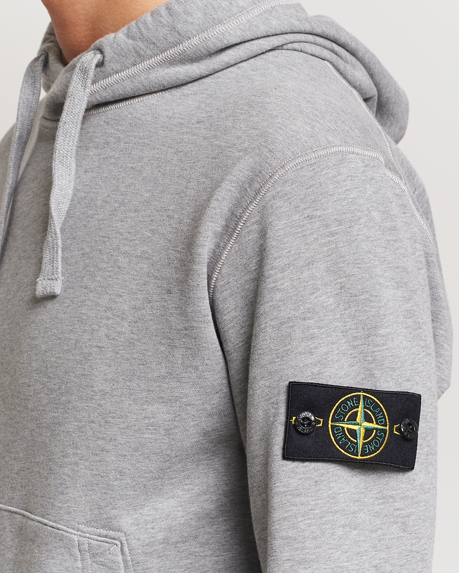 Hombres | Jerséis y prendas de punto | Stone Island | Garment Dyed Fleece Hood Melange Grey