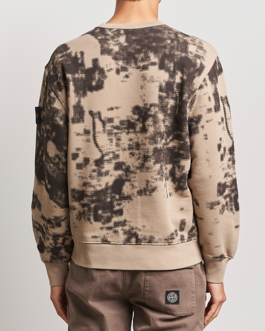 Hombres | Jerséis y prendas de punto | Stone Island | Garment Dyed Fleece Camo Sweatshirt Dove Grey