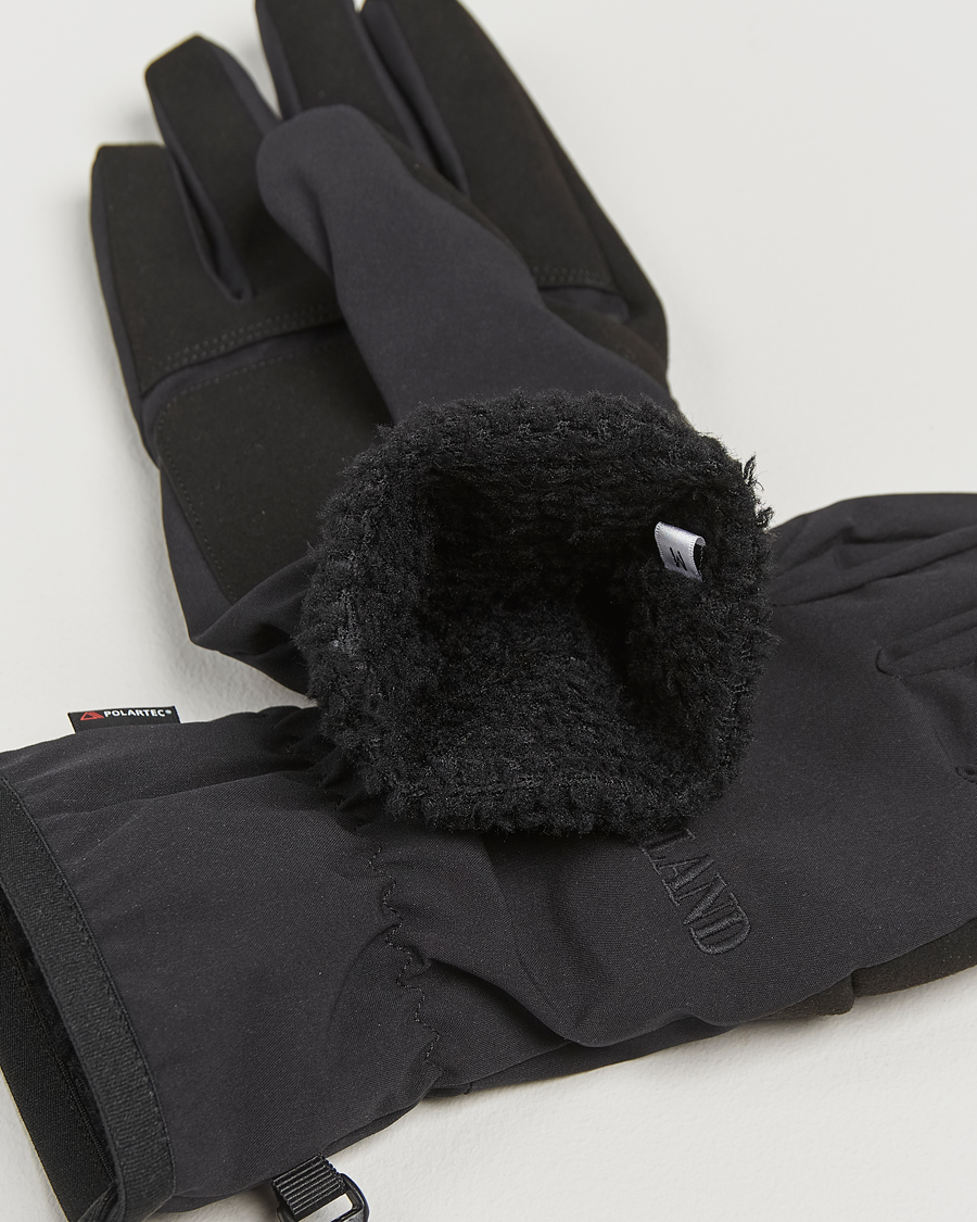 Hombres | Stone Island Soft Shell-R_e Recycled Gloves Black | Stone Island | Soft Shell-R_e Recycled Gloves Black