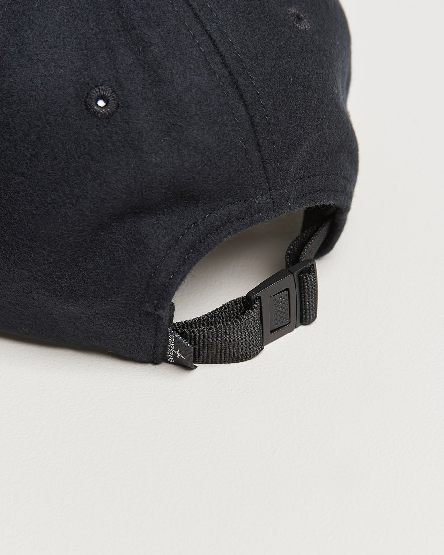 Hombres | Stone Island Wool Nylon Flannel Cap Navy Blue | Stone Island | Wool Nylon Flannel Cap Navy Blue