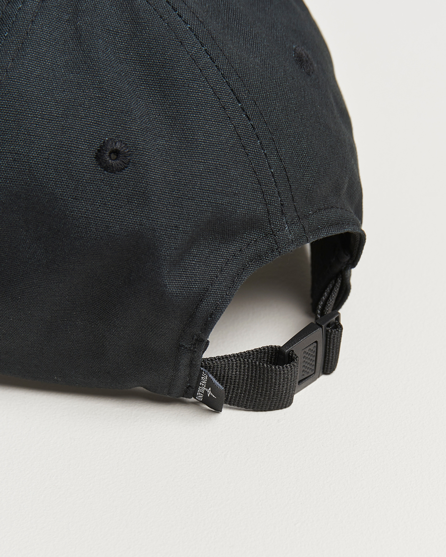Hombres | Stone Island Cotton Rep Logo Cap Black | Stone Island | Cotton Rep Logo Cap Black