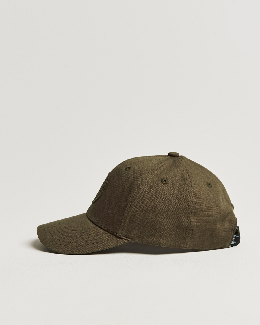 Hombres | Stone Island Cotton Rep Logo Cap Military Green | Stone Island | Cotton Rep Logo Cap Military Green