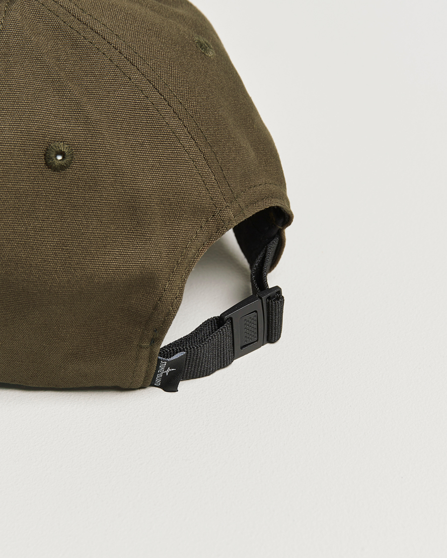 Hombres | Stone Island Cotton Rep Logo Cap Military Green | Stone Island | Cotton Rep Logo Cap Military Green
