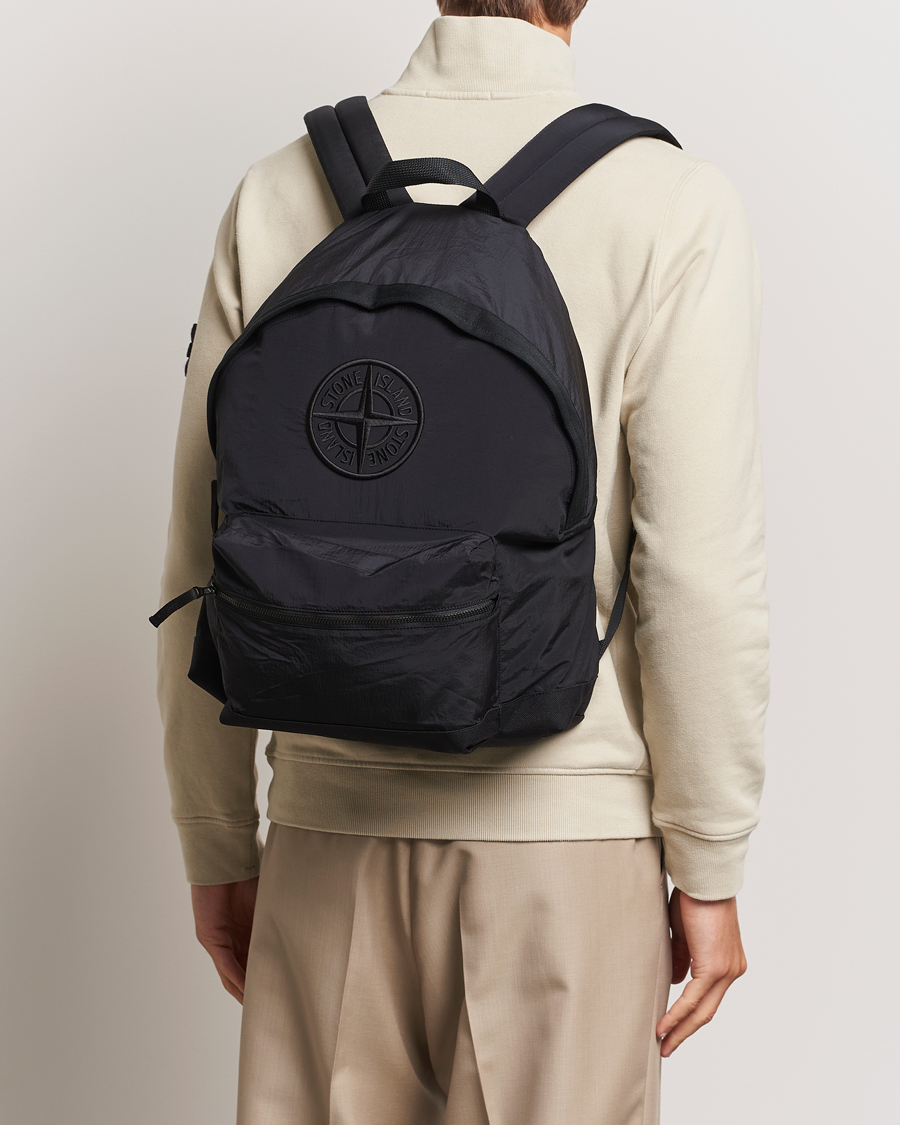 Hombres | Stone Island Nylon Metal Backpack Black | Stone Island | Nylon Metal Backpack Black