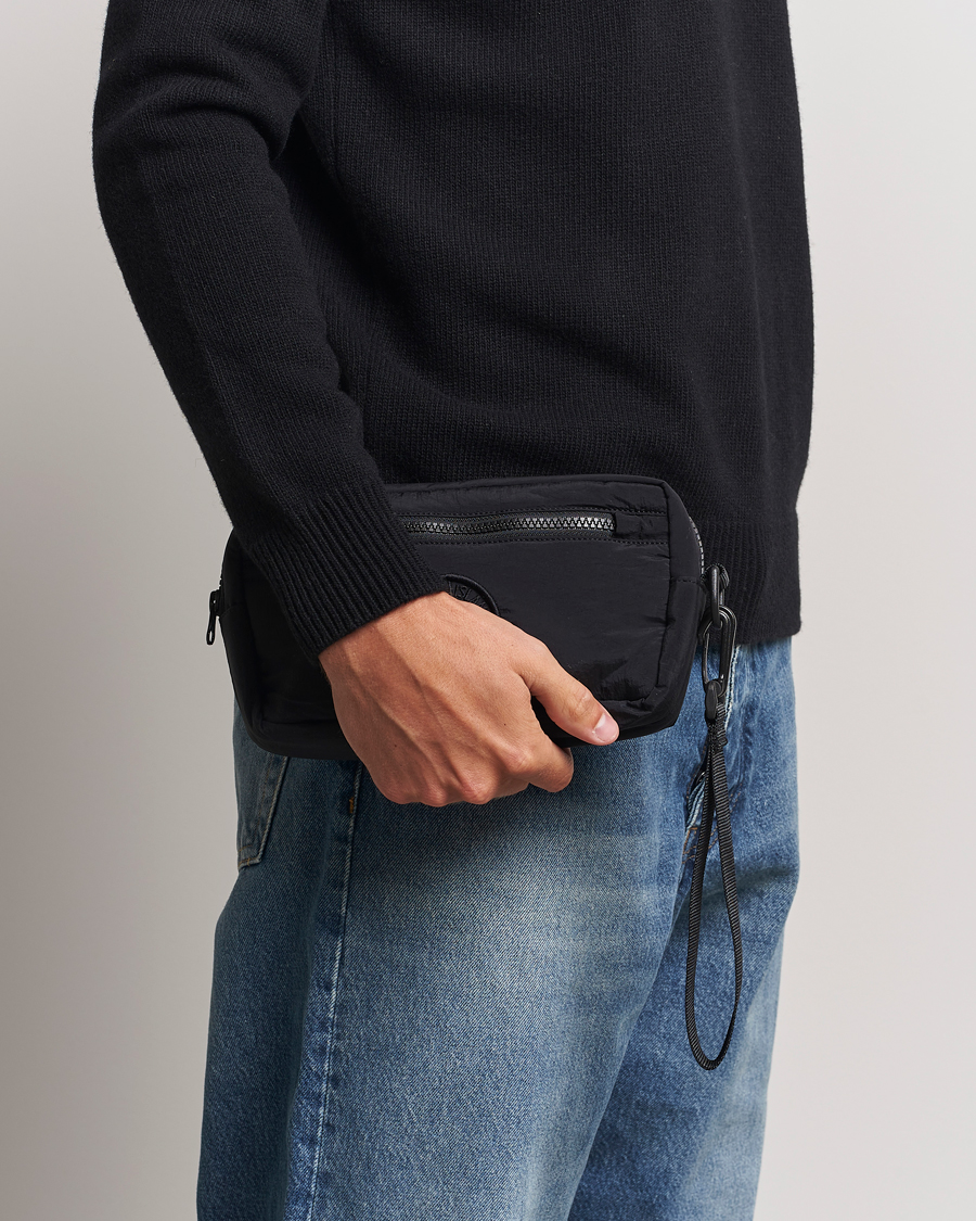 Hombres | Stone Island Nylon Metal Small Clutch Black | Stone Island | Nylon Metal Small Clutch Black