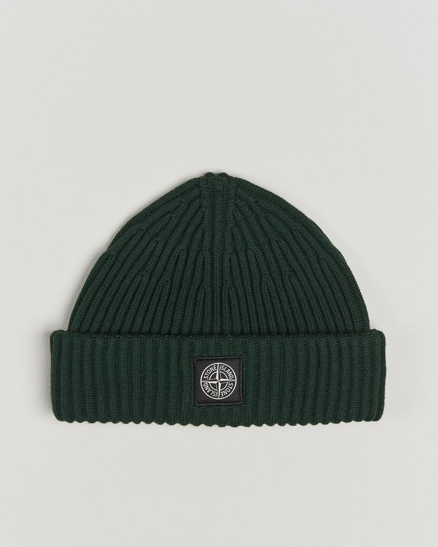Hombres | Stone Island Full Rib Wool Beanie Musk | Stone Island | Full Rib Wool Beanie Musk