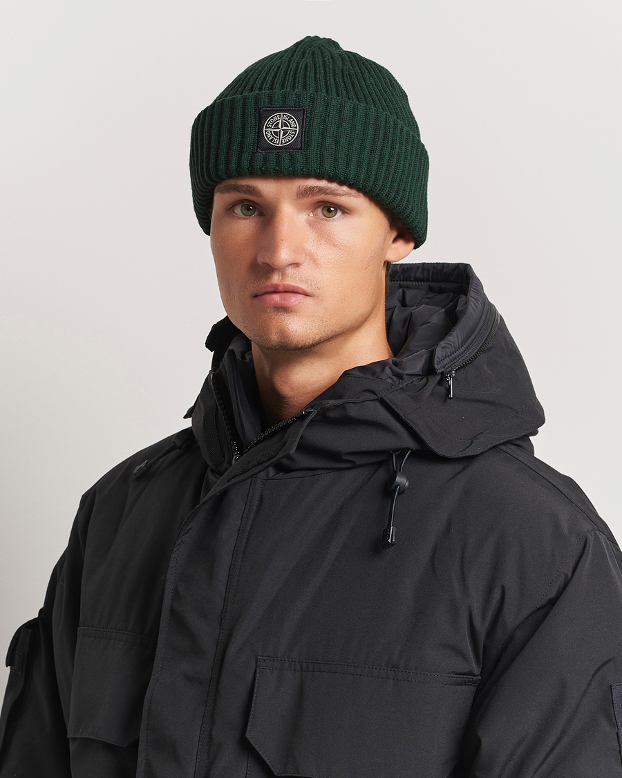 Hombres | Stone Island Full Rib Wool Beanie Musk | Stone Island | Full Rib Wool Beanie Musk