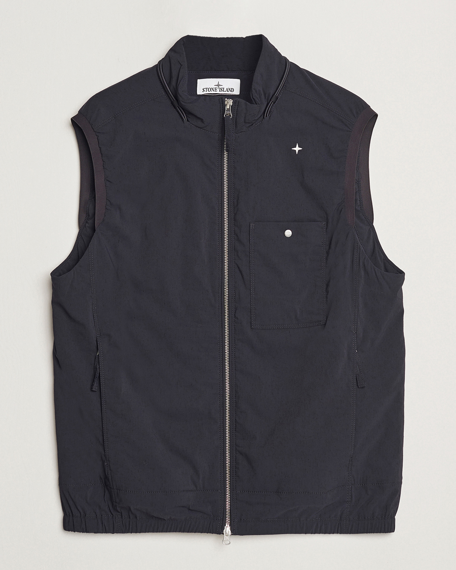 Hombres | Abrigos y chaquetas | Stone Island | Stellina Wool/Nylon Padded Vest Blue Marine