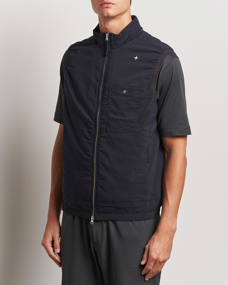 Hombres | Abrigos y chaquetas | Stone Island | Stellina Wool/Nylon Padded Vest Blue Marine