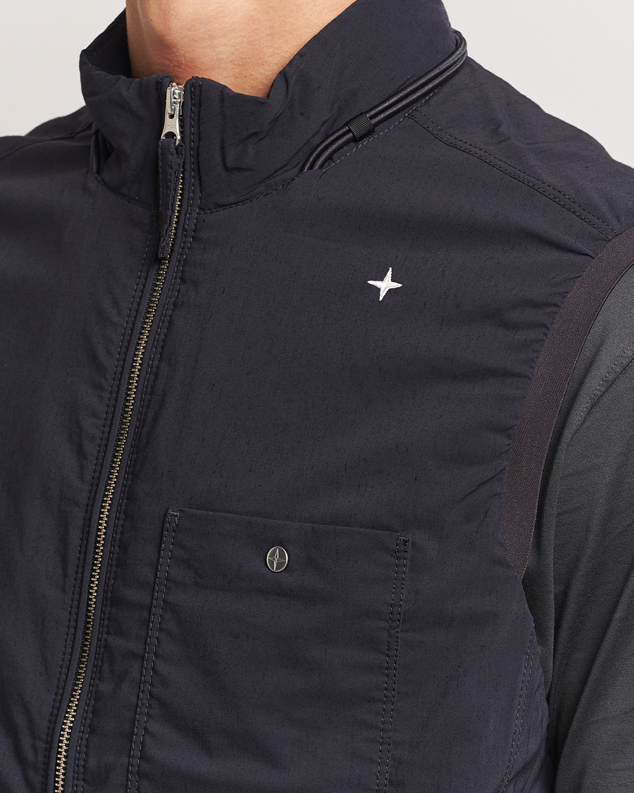 Hombres | Abrigos y chaquetas | Stone Island | Stellina Wool/Nylon Padded Vest Blue Marine