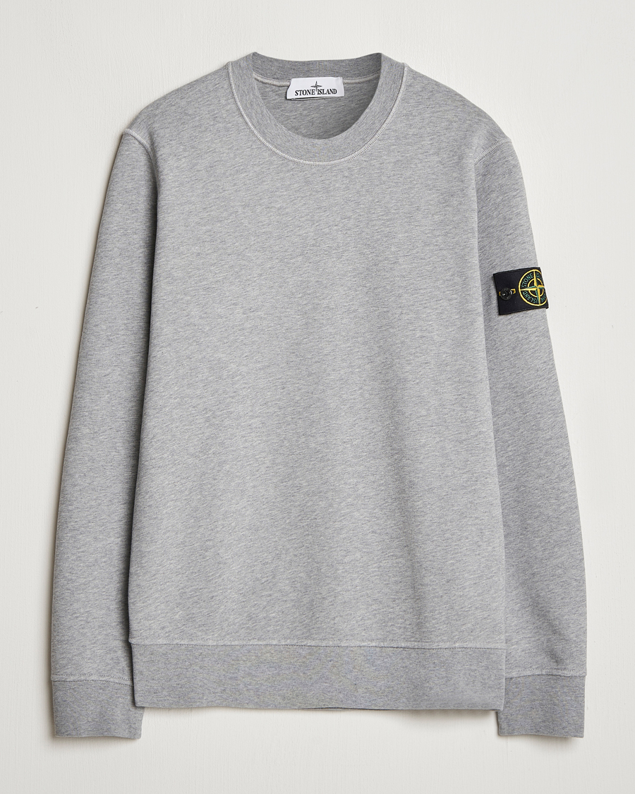 Hombres | Jerséis y prendas de punto | Stone Island | Garment Dyed Fleece Sweatshirt Melange Grey