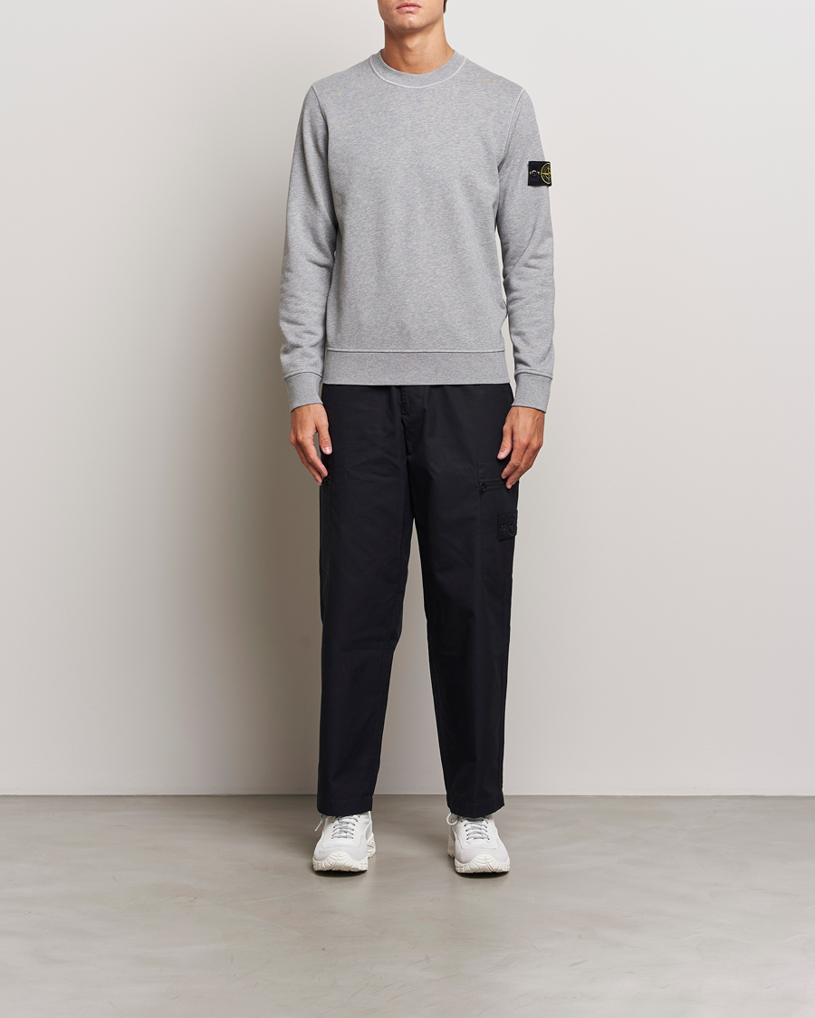Hombres | Jerséis y prendas de punto | Stone Island | Garment Dyed Fleece Sweatshirt Melange Grey
