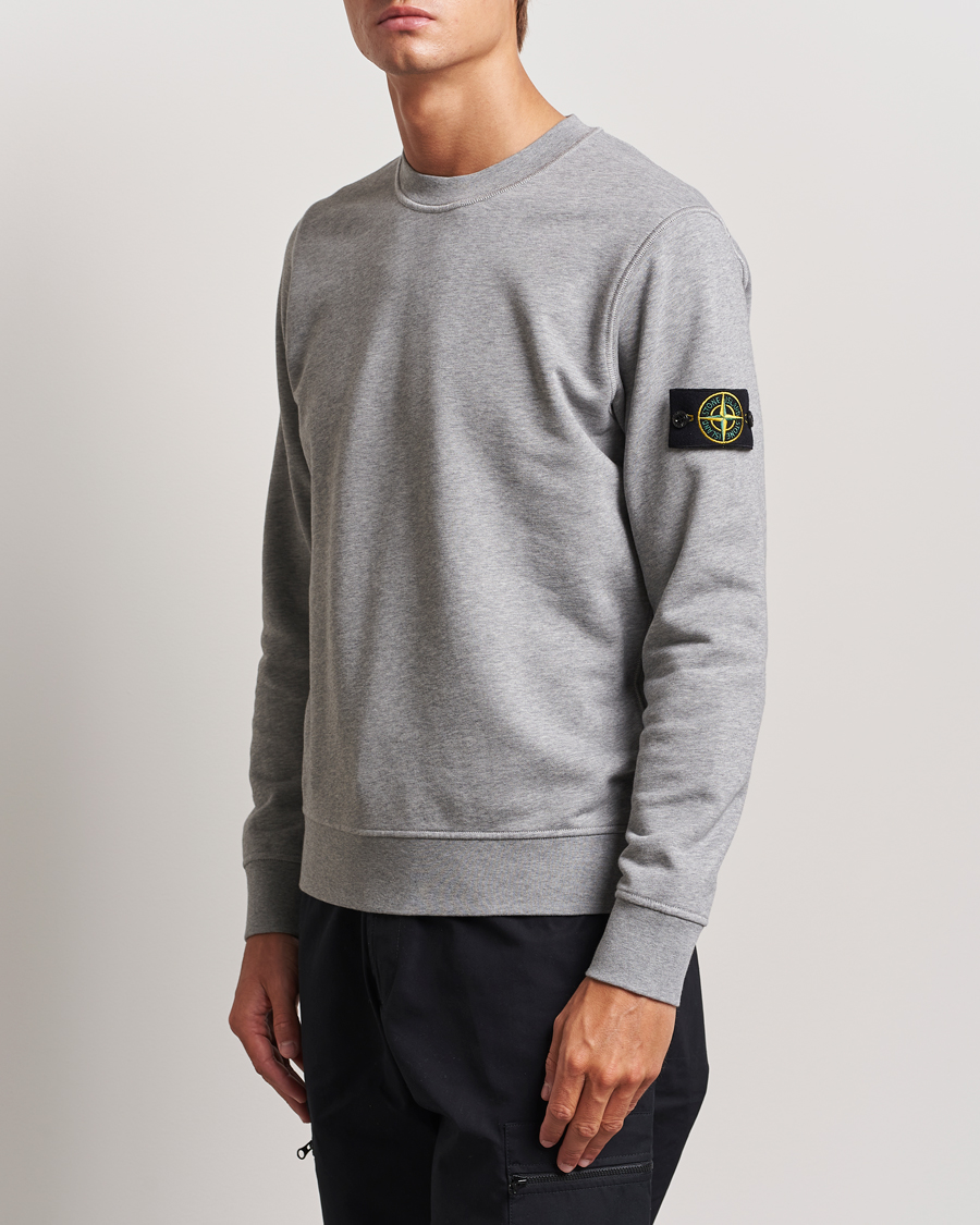 Hombres | Jerséis y prendas de punto | Stone Island | Garment Dyed Fleece Sweatshirt Melange Grey
