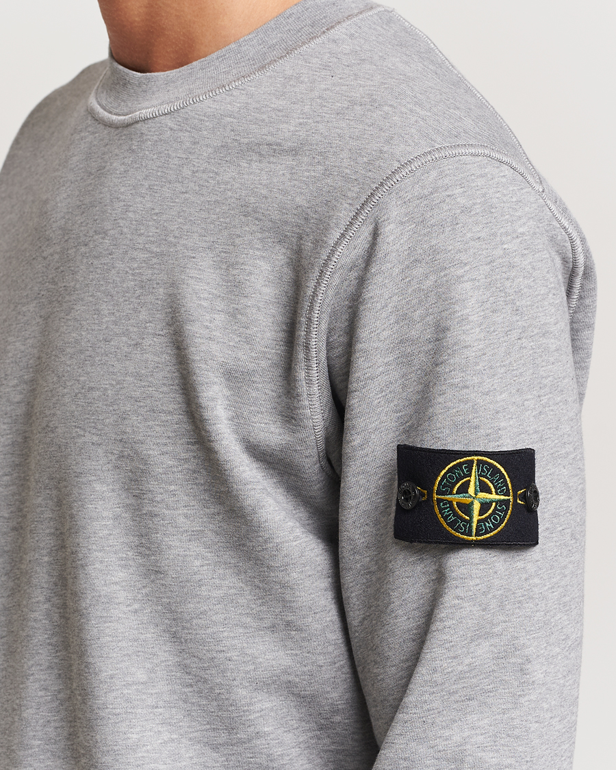 Hombres | Jerséis y prendas de punto | Stone Island | Garment Dyed Fleece Sweatshirt Melange Grey