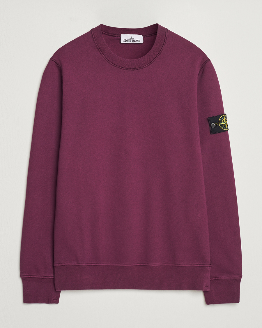 Hombres | Jerséis y prendas de punto | Stone Island | Garment Dyed Fleece Sweatshirt Burgundy