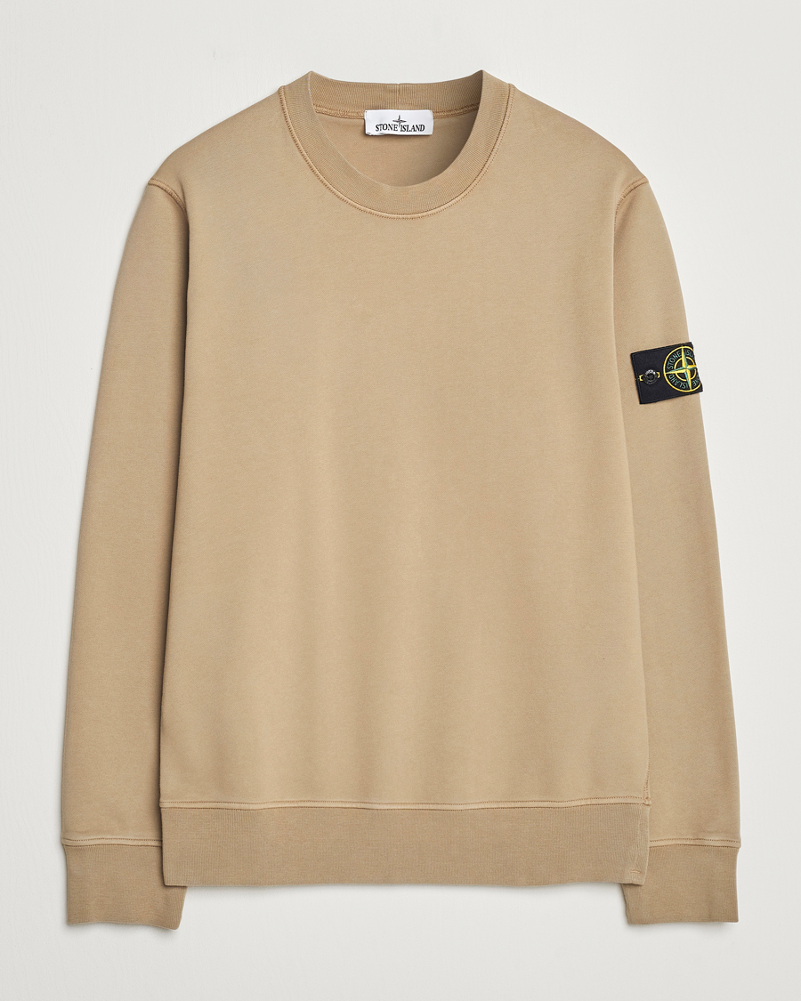 Hombres | Jerséis y prendas de punto | Stone Island | Garment Dyed Fleece Sweatshirt Biscuit