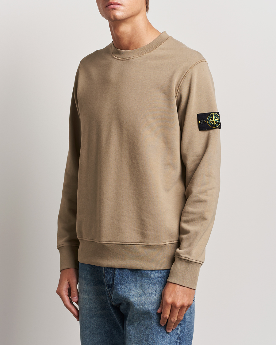 Hombres | Jerséis y prendas de punto | Stone Island | Garment Dyed Fleece Sweatshirt Biscuit