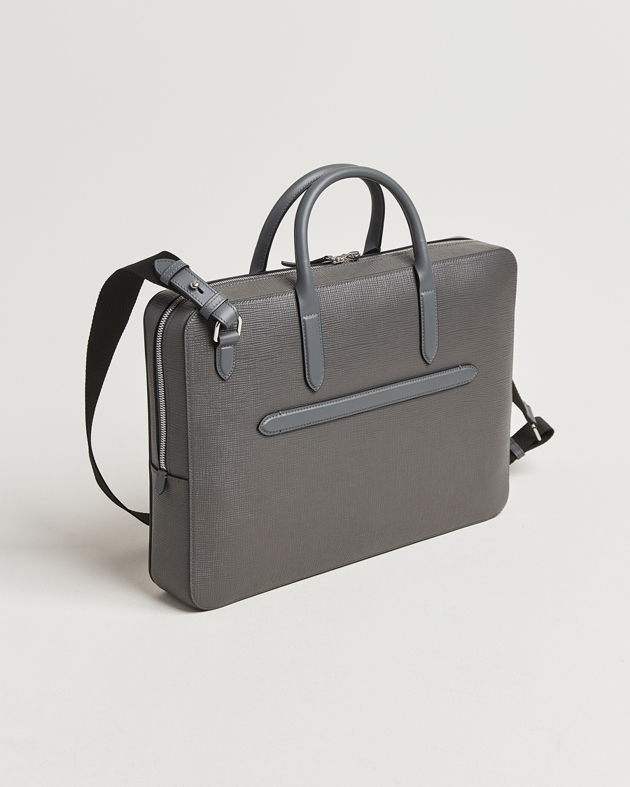 Hombres | Smythson Panama Lightweight Briefcase Storm Grey | Smythson | Panama Lightweight Briefcase Storm Grey