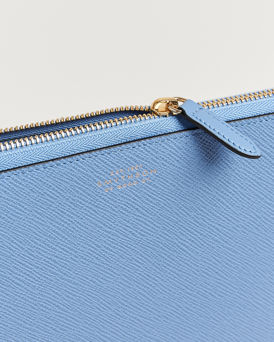 Hombres | Smythson Panama Small Laptop Case Nile Blue | Smythson | Panama Small Laptop Case Nile Blue