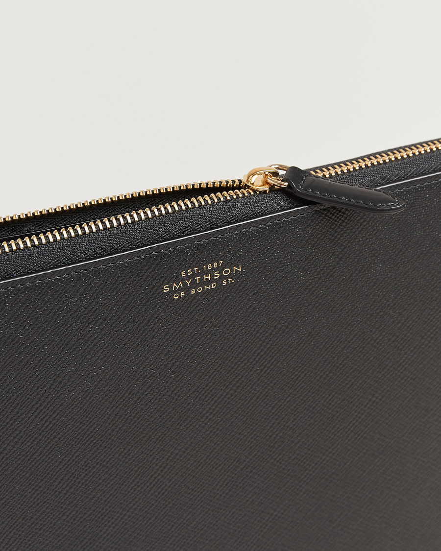 Hombres | Smythson Panama Large Laptop Case Black | Smythson | Panama Large Laptop Case Black
