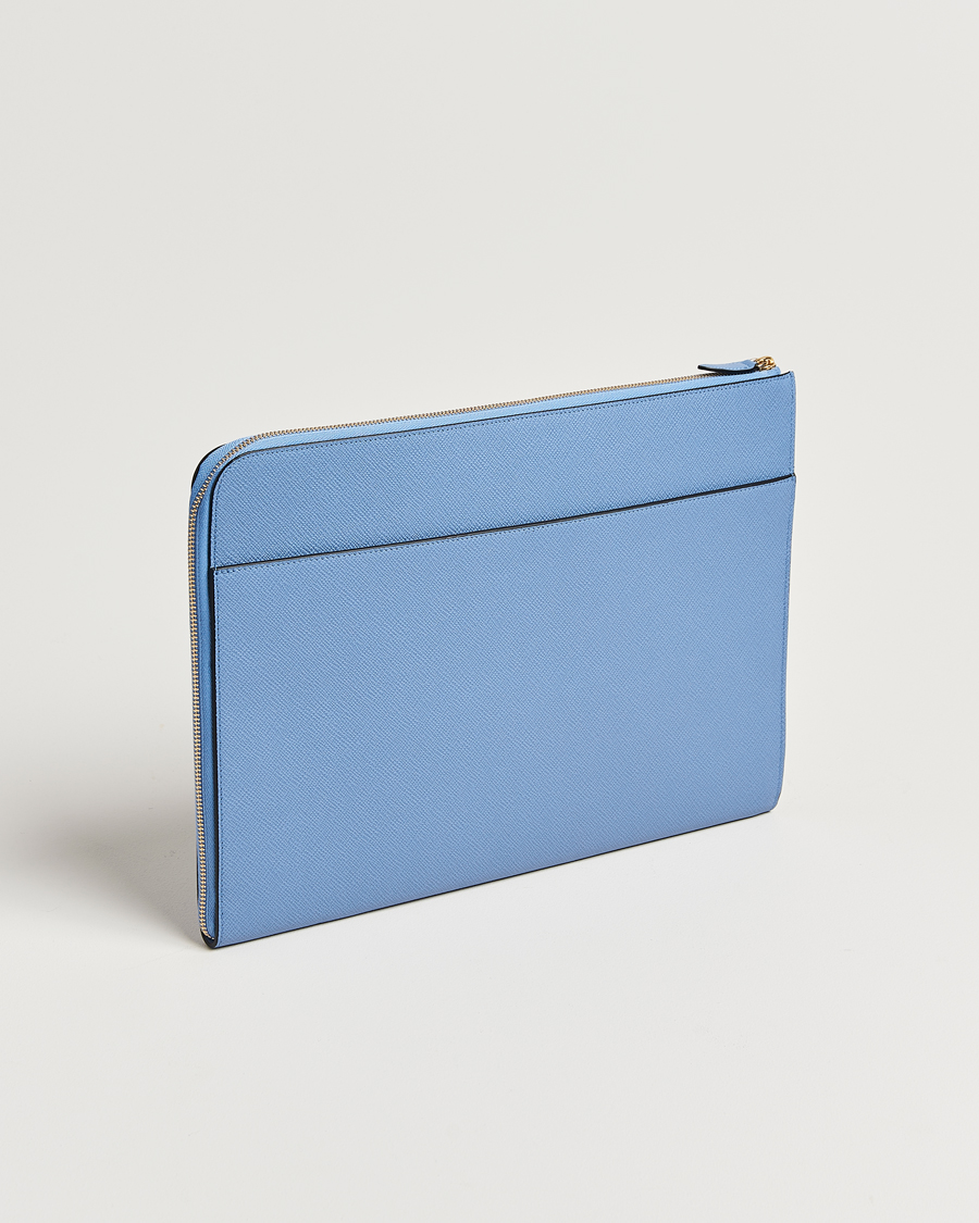 Hombres | Bolsos | Smythson | Panama Large Laptop Case Nile Blue