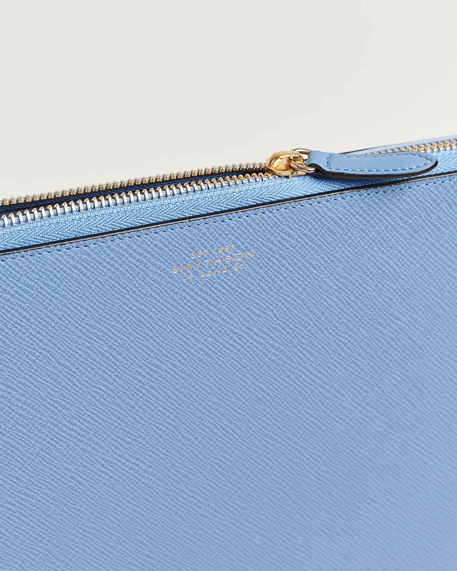 Hombres | Bolsos | Smythson | Panama Large Laptop Case Nile Blue