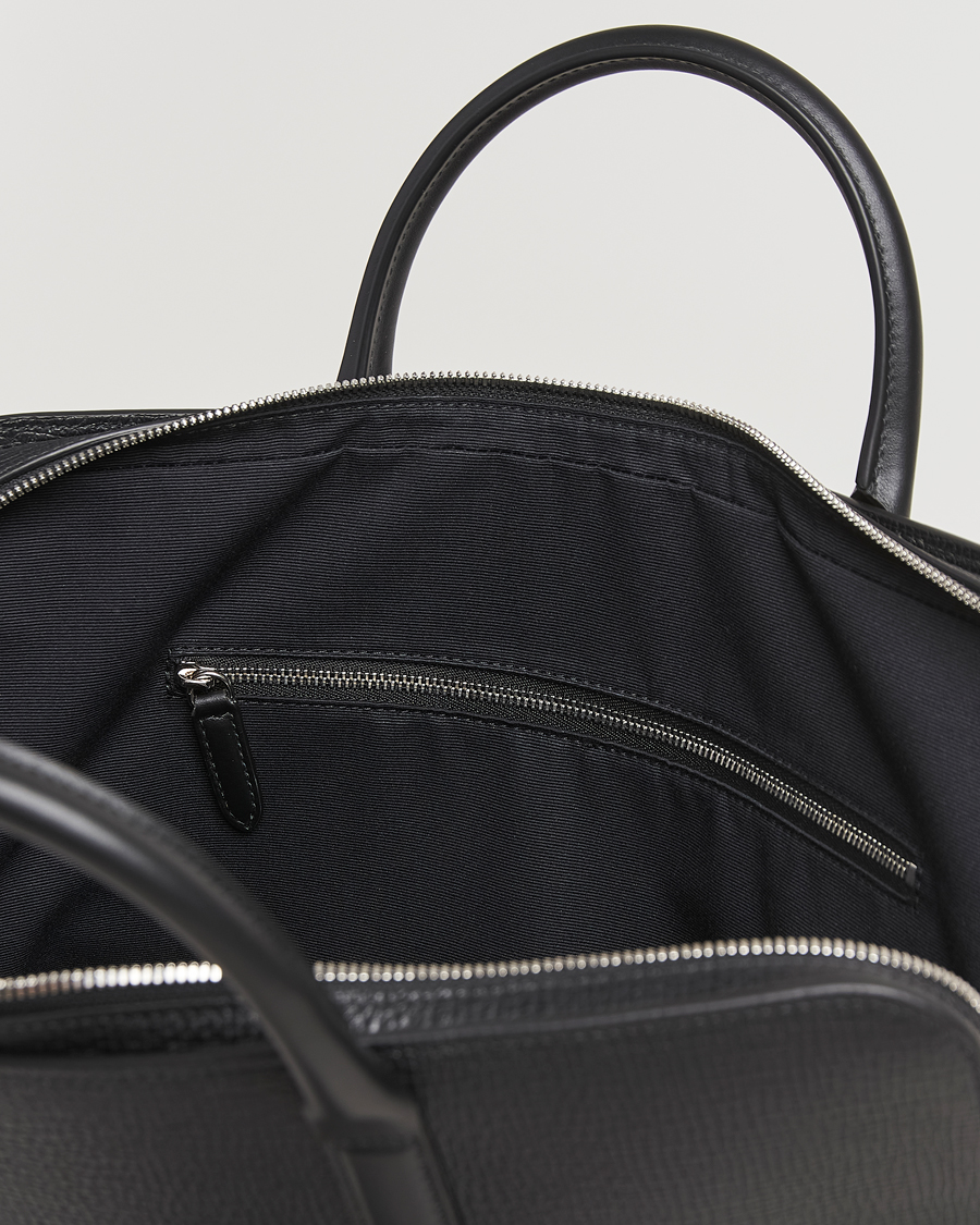 Hombres | Bolsos | Smythson | Ludlow Ultra Slim Brefcase With Zip Front Black