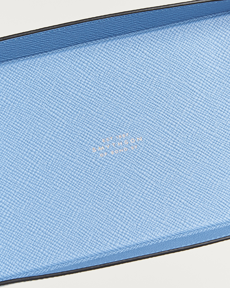 Hombres | Hogar | Smythson | Panama Leather Trinket Tray Blue Nile