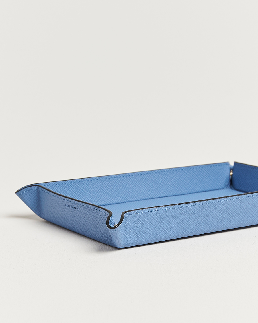 Hombres | Hogar | Smythson | Panama Leather Trinket Tray Blue Nile